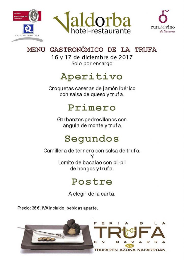 Menú de la Trufa 2017